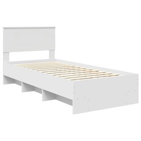 vidaXL Σκελετός Κρεβατιού Λευκό 80 x 200 cm Επεξεργασμένο Ξύλο