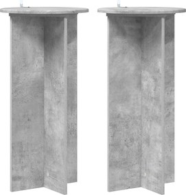 vidaXL Βάση φυτών 2 τεμ. Γκρι Σκυροδέματος 40 x 40 x 80 cm