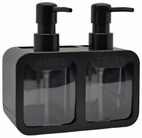 Dispenser Δοχείο Με Θήκες 842162 17x9,3x16,7cm Black-Clear Ankor Πλαστικό