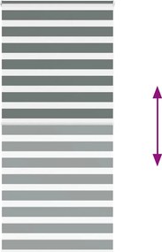 vidaXL Ζέβρα τυφλή Σκούρο Γκρι Πλάτος υφάσματος 90,9 εκ. Πολυεστέρας
