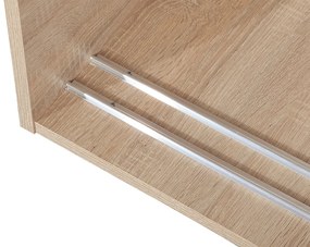 Ντουλάπα Miami 242, Άσπρο, 205x120x60cm, 118 kg, Πόρτες ντουλάπας: Ολίσθηση, Αριθμός ραφιών: 4, Αριθμός ραφιών: 4 | Epipla1.gr