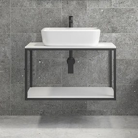 Furnibath S11 81 White - Βάση Επιτραπέζιου Επιπλου με Ραφι 81x46