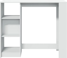 vidaXL Τραπέζι Κονσόλα με Ράφι Λευκό 124x46x103,5 εκ. Επεξεργ. Ξύλο