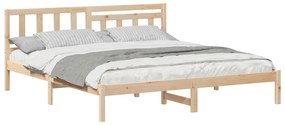 vidaXL Σκελετός Κρεβατιού Καφέ 150 x 200 cm Συμπαγές ξύλο πεύκου