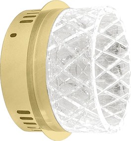 LED Απλίκα Τοίχου Elegance Ø17cm 9W Χρυσό