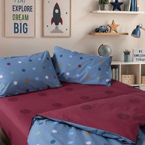 Σεντόνια Μονά (Σετ) Nef-Nef Homeware Junior Dots Blue
