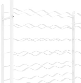 vidaXL Ραφιέρα Κρασιών για 36 Φιάλες Λευκή Μεταλλική