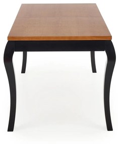 WINDSOR extension table, color: dark oak/black DIOMMI V-PL-WINDSOR-ST-C.DĄB/CZARNY