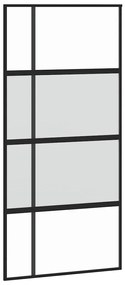 vidaXL Σετ συρόμενης πόρτας με υλικό μαύρο 102,5x205 cm