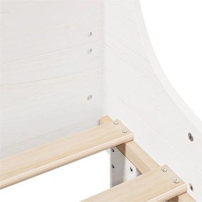 vidaXL Σκελετός Κρεβατιού Χωρίς Στρώμα Λευκό 100x200 εκ. Μασίφ Πεύκο