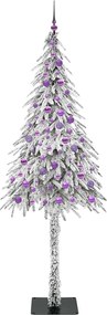 vidaXL Χριστουγεννιάτικο Δέντρο με 300 LED Λευκό 210 cm ΠΕ και Ατσάλι