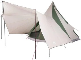 vidaXL Οικογενειακή Σκηνή Τίπι Πράσινο, Μπεζ 510 x 690 x 330 εκ.