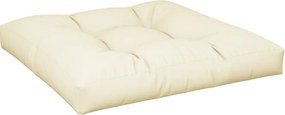 vidaXL Μαξιλάρι Παλέτας Κρεμ 70 x 70 x 12 εκ. Υφασμάτινο