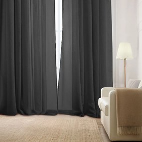 Κουρτίνα (270x280) Με Τρέσα Whitegg K0181-5 Black