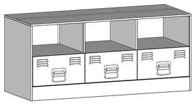 Έπιπλο Τηλεόρασης Μουσταρδί Κίτρινο 99x39x44 εκ. από Ατσάλι - Κίτρινο