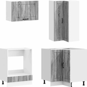 vidaXL Μονάδα κουζίνας LUCCA 8 pcs Γκρι Sonoma Επεξεργασμένο Ξύλο