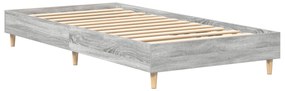 vidaXL Κρεβάτι 90x200 εκ Γκρι Σοναμά από Ξύλο