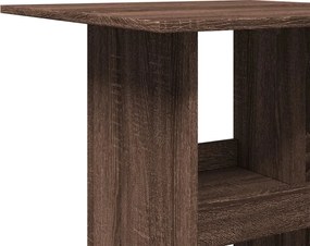 vidaXL Τραπέζι Μπαρ με Ράφια Καφέ Δρυς 60x60x102 εκ. Επεξεργ. Ξύλο