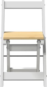 vidaXL Καρέκλες Τραπεζαρίας Πτυσσόμ. 4 τεμ. Corona Λευκές Μασίφ Πεύκο