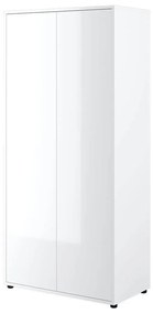 Ντουλάπα Concept Pro Lenart AH156, Άσπρο, Γυαλιστερό λευκό, 218x101x55cm, 95 kg, Πόρτες ντουλάπας: Με μεντεσέδες, Αριθμός ραφιών: 2 | Epipla1.gr
