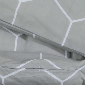 vidaXL Σετ Παπλωματοθήκης Γκρι 260 x 220 εκ. Βαμβακερό