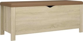 vidaXL Κουτί Αποθήκευσης Sonoma Δρυς 105x40x45εκ Επεξ. Ξύλο+ Μαξιλάρι