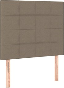 vidaXL Κρεβάτι Boxspring με Στρώμα Taupe 80x200 εκ. Υφασμάτινο