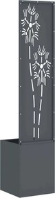 vidaXL Οθόνη Ιδιωτικότητας Κήπου Floral Ανθρακί 32 x 150 εκ