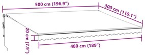 ΤΕΝΤΑ ΠΤΥΣΣΟΜΕΝΗ ΑΥΤΟΜΑΤΗ ΜΕ LED ΚΑΦΕ 500X300 ΕΚ. 3215384