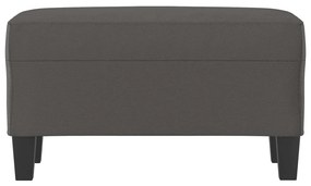 vidaXL Πάγκος Γκρι 70 x 35 x 41 εκ. από Συνθετικό Δέρμα