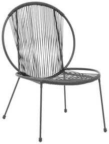 Garden chair Dapper black metal-pe black 64.5x74.5x76cm 64.5x74.5x76 εκ.