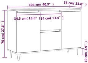 ΜΠΟΥΦΕΣ SONOMA ΔΡΥΣ 104 X 35 X 70 ΕΚ. ΑΠΟ ΕΠΕΞΕΡΓΑΣΜΕΝΟ ΞΥΛΟ 827207