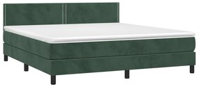 ΚΡΕΒΑΤΙ BOXSPRING ΜΕ ΣΤΡΩΜΑ ΣΚΟΥΡΟ ΠΡΑΣΙΝΟ 180X200ΕΚ. ΒΕΛΟΥΔΙΝΟ 3141260