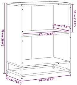 ΝΤΟΥΛΑΠΙ ΒΙΒΛΙΩΝ SONOMA OAK 60X35X76 CM ΚΑΤΑΣΚΕΥΑΣΜΕΝΟ ΞΥΛΟ 849100