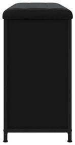 Παπουτσοθήκη με Ανακλινόμενο Συρτάρι Μαύρη 82 x 32 x 56 εκ. - Μαύρο