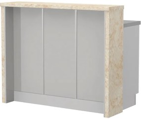 Πάγκος νησίδας Modena-Μήκος: 120 εκ.-Γκρι ανοιχτό-Latino Marble