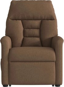 vidaXL Πολυθρόνα Ανακλινόμενη με Ανύψωση Καφέ Υφασμάτινη