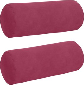 vidaXL Μαξιλάρια Στήριγμα 2 pcs Κόκκινο Ø 15 x 40 εκ