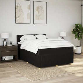 ΚΡΕΒΑΤΙ BOXSPRING ΜΕ ΣΤΡΩΜΑ ΜΑΥΡΟ 160X200 ΕΚ. ΥΦΑΣΜΑΤΙΝΟ 3287516