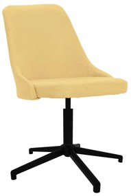 vidaXL Καρέκλα Γραφείου Περιστρεφόμενη Κίτρινη Υφασμάτινη