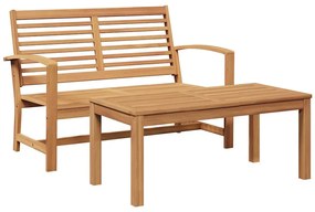 vidaXL Σετ Καναπέ Κήπου 2 pcs Φυσικό Μασίφ ξύλο teak