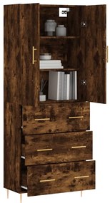 vidaXL Ντουλάπι Καπνιστή Δρυς 69,5x34x180 εκ. από Επεξεργασμένο Ξύλο