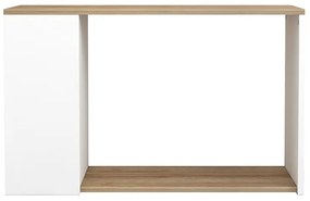 Τραπέζι σαλονιού Hattie pakoworld φυσικό-λευκό 80x40x50εκ