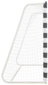 vidaXL Τέρμα Ποδοσφαίρου Ασπρόμαυρο 300 x 160 x 90 εκ. Μεταλλικό