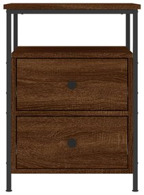 vidaXL Κομοδίνο Καφέ Δρυς 44 x 45 x 60 εκ. από Επεξεργασμένο Ξύλο