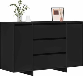 vidaXL Πλαϊνό γραφείο Μαύρο 120 x 41 x 75 εκ. Επεξεργασμένο ξύλο