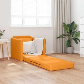 vidaXL Καναπέ-Κρεβάτι Δαπέδου Σκούρο κίτρινο 74 x 77 x 81 εκ. ύφασμα