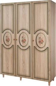 Τριφυλλη Ντουλαπα Δρυς/Sonoma MODE 52x135x192