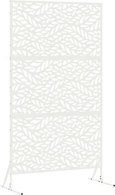 vidaXL Οθόνη Ιδιωτικότητας Λευκό 100 x 50 x 180 εκ. Ατσάλι