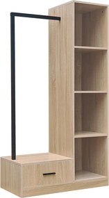Έπιπλο εισόδου Erdeco pakoworld mdf σε φυσική απόχρωση 80x40x150εκ